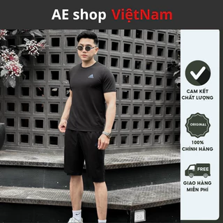 Bộ thể thao nam cao cấp thun lạnh chất mát phom slim fit Hàng Hiệu AeShop MK333 Đồ bộ nam mùa hè thoáng mát 2024