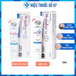 Megaduo Gel/Plus Gamma 15g-30g, Gel Giảm Mụn Ẩn, Thâm, Đầu Đen Cho Da Dầu Mụn