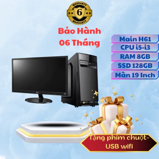 Bộ máy tính văn phòng CPU i5 Ram 8GB SSD 128GB - Màn hình 19 inch bảo hành toàn quốc