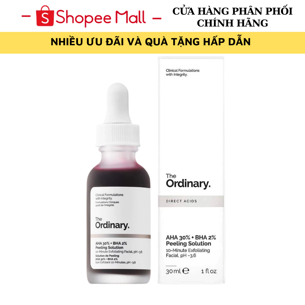 Serum thanh tẩy da The Ordinary AHA 30% + BHA 2% Peeling Solution- TTC BEAUTY STORE