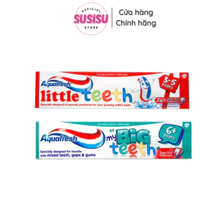 Kem‎ đ‎á​nh răng cho bé​ Aquafresh​ My Big Teeth 6+ Years 50ml KĐR Aquafresh Kids little teeth trẻ‪ em Trên 3 Tuổi