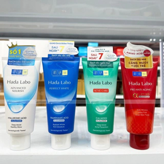 Sữa Rửa Mặt Hada Labo Advanced Nourish / Perfect White / Acne Care / Pro Anti Aging Cleanser 80g - Kem Rửa Mặt Dưỡng Ẩm