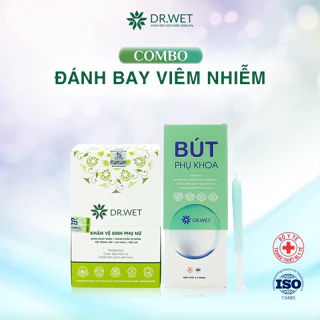 Combo khăn ướt phụ khoa, đũa thần Inner gel phụ khoa DR.WET làm sạch, giảm v.iêm - ngứa vùng kín