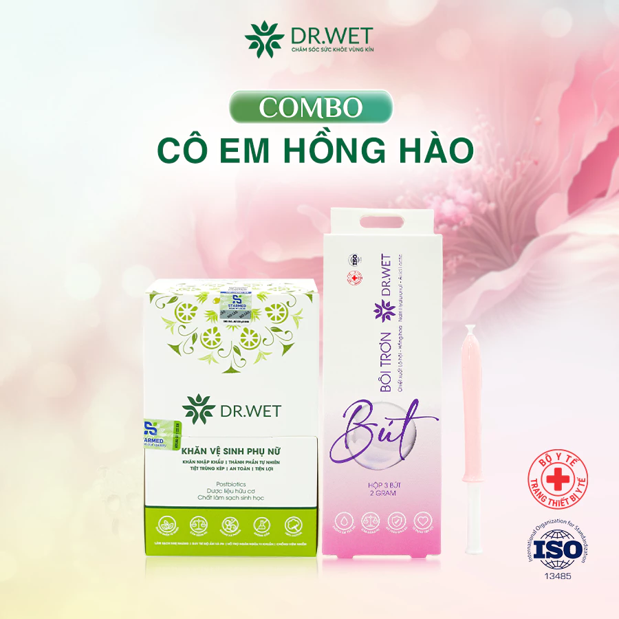 Combo khăn ướt phụ khoa, đũa thần Inner gel DR.WET thải độc, căng hồng, se khít vùng kín