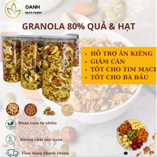 500gr Granola siêu hạt ăn kiêng ngũ cốc giảm cân dinh dưỡng eat clean không đường