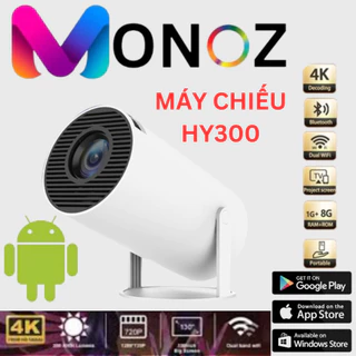 Máy chiếu mini HY300 Full HD android 11.0 độ sáng 8000 lumens Bluetooth 5.0 ít tiếng ồn bảo hành 12 tháng máy chiếu phim