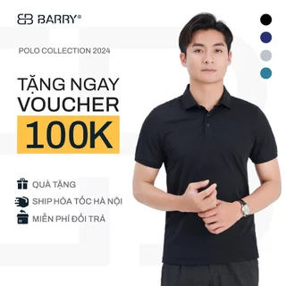 ÁO POLO NAM TRƠN NGẮN TAY CAO CẤP THOÁNG MÁT, ÁO THUN NAM BARRY CHẤT VẢI COOL AIRISM BASIC VĂN PHÒNG THANH LỊCH BPL24-02