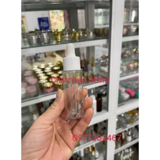 CHAI NHỰA PET 30ML ĐẦU BÓP SERUM