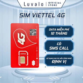 Sim 4G Viettel sim sử dụng định vị xe máy ô tô đồng hồ trẻ em Free 12 Tháng Luvalo