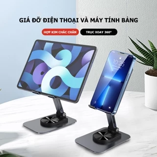 Giá đỡ điện thoại máy tính bảng để bàn Poermax P200 xoay 360 độ làm bằng hợp kim cứng cáp và chắc chắn