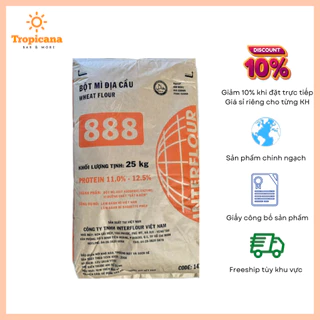 Bột mì 888 cao cấp protein: 11% - 12,5% - Interflour Đ.Ị.A C.Ầ.U 888 - Gói 1kg