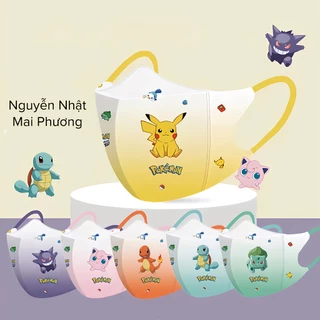 Khẩu Trang Pokémon dành cho bé 3-10 tuổi ( 15-27kg )