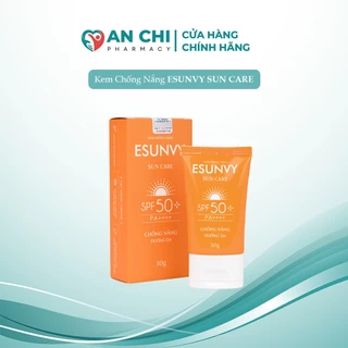 Kem Chống Nắng ESUNVY SUN CARE SPF50+/PA++++ Bảo Vệ Da, Hạn Chế Lão Hóa, Không Thấm Nước Và Bóng Nhờn Tuýp 30g AN CHI