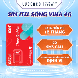 Sim 4G itel sim sử dụng gps định vị xe máy ô tô  trẻ em miễn phí 12 Tháng LUCENCO