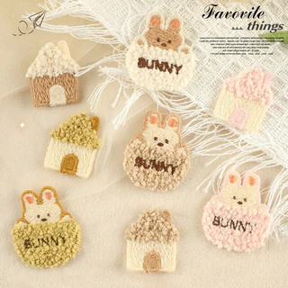 Sticker, miếng vá may, khâu lên quần áo, trang trí khăn, túi, ...(Bunny)