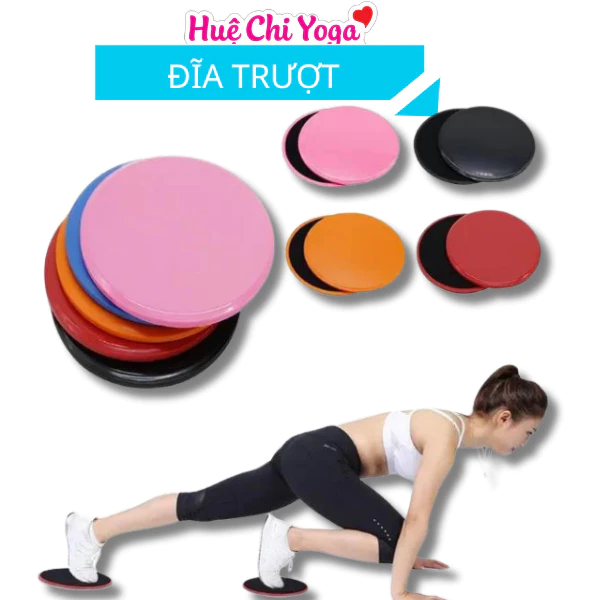 Đĩa trượt tập yoga, Đĩa trượt tập cơ bụng, tập gym tại nhà (Bộ 2 đĩa yoga)