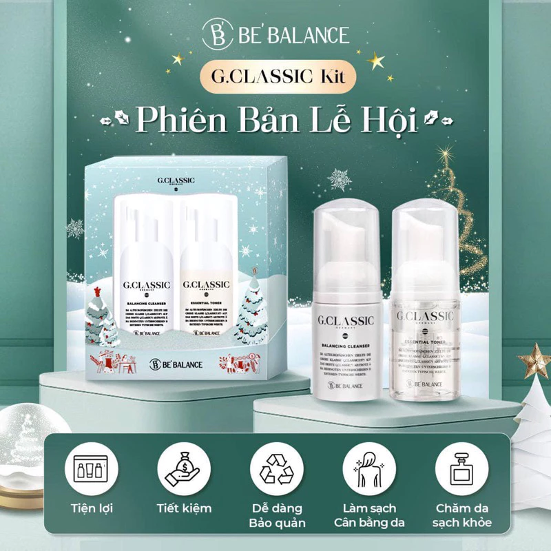 Bộ sản phẩm travel kit Bebalance G.Classic Toner và Sữa rửa mặt - ricorner88