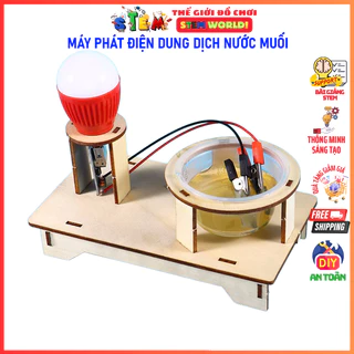 STEM WORLD - Máy Phát Điện Dung Dịch Nước Muối. Đồ chơi lắp ráp khoa học sáng tạo STEM phát triển triển trí tuệ cho trẻ