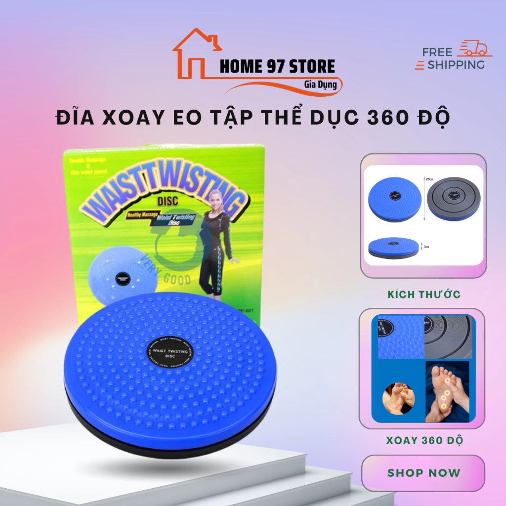 Đĩa Xoay Eo - Dụng Cụ Tập Bụng Tại Chỗ Giúp Giảm Mỡ, Tuần Hoàn Máu Tập Thường Xuyên Rất Tốt Cho Sức Khoẻ