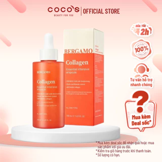 Serum Bergamo Collagen Essential Intensive Ampoule, Serum Giảm Lão Hóa, Thu Nhỏ Lỗ Chân Lông, Nếp Nhăn 150ml - Cam