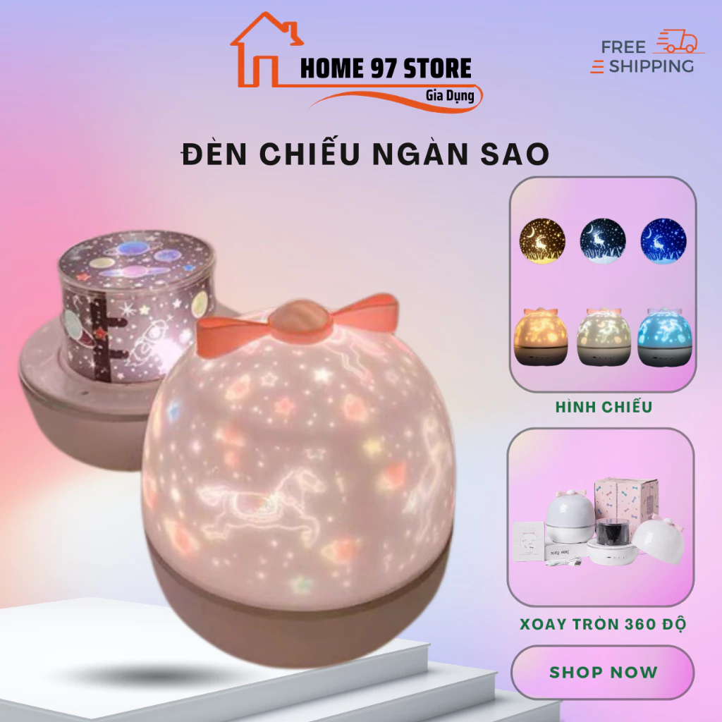 Đèn Chiếu Sao Cho Bé, Đèn Trang Trí Sinh Nhật, Phòng Ngủ Đủ Hình Sinh Nhật, Vũ Trụ, Đại Dương Đẹp Lung Linh