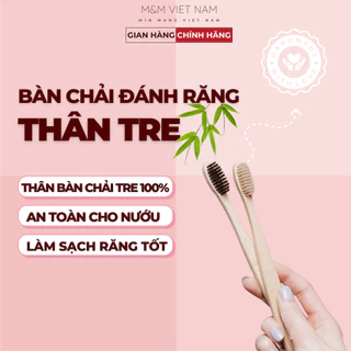 Bàn Chải Đánh Răng Than Tre Lông Mềm Bảo Vệ Nướu Chất Liệu Tay Cầm Gỗ Tre Thiên Nhiên, An Toàn Thân Thiện Môi Trường