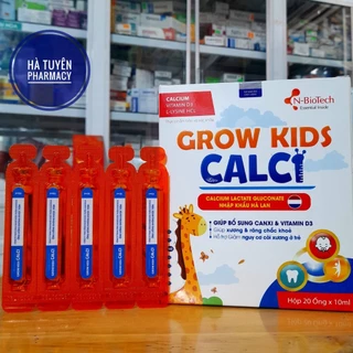 Canxi hữu cơ Siro Grow Kids Calci (20 ống) giúp phát triển chiều cao