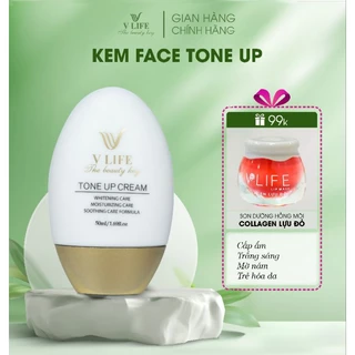 Kem face Vlife Hàn Quốc mẫu mới 50ml tặng 01 ủ môi collagen lựu đỏ 99k]