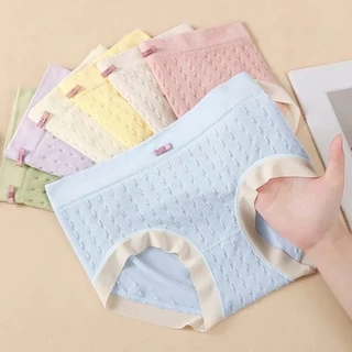 Quần Lót Nữ Dệt Kim làm từ 100% chất liệu Cotton, kháng khuẩn thoáng mát đính nơ xinh xắn