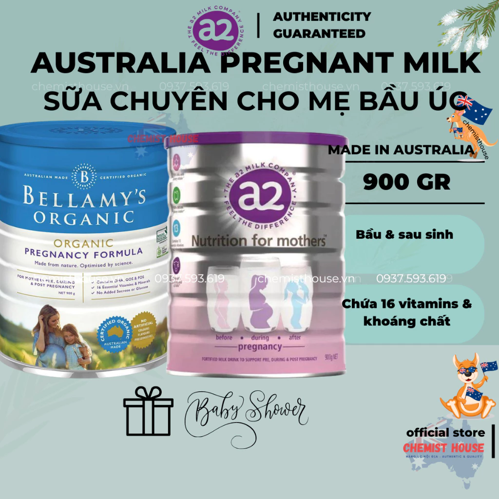 A2 Bellamy Sữa Úc Chuyên Cho Mẹ Bầu & Cho Con Bú Cung Cấp Hỗ Trợ Chất Dinh Dưỡng Tăng Cường Sức Khỏe Lợi Sữa Sau Sinh