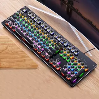 Bàn Phím Cơ Máy Tính Blue Switch Cao Cấp T907 - Bàn Phím Cơ Gaming Dùng Cho PC, Laptop Có 20 Chế Độ Led