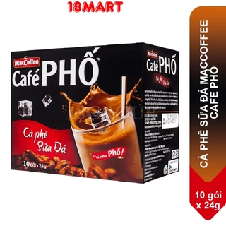 Cà phê sữa đá MacCoffee Café Phố 240g (10gói x 24g)