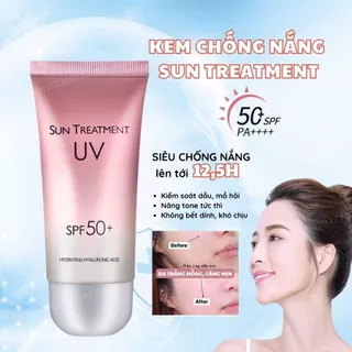 Kem chống nắng trắng da, Kem chống tia UV Sun Treatment UV SPF50+/PA+++ 60g dưỡng da trắng hồng kiềm dầu nâng tông