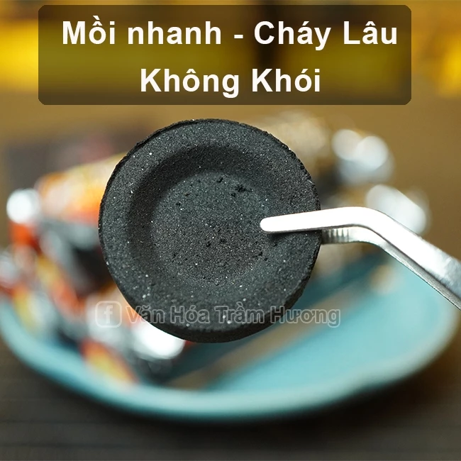 Than Đốt Trầm Hương, Than Hoạt Tính Xông Trầm, Trầm bột, Thảo mộc, Gỗ Thơm, Ít Khói, Không Mùi, Cháy Lâu, Giá rẻ