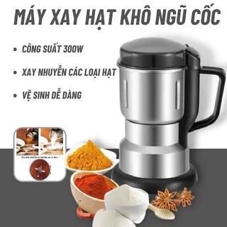 Máy Xay Hạt, Máy Xay Gia Vị Lưỡi Dao 6 Cánh Nghiền Mịn Các Loại Hạt Tiện Dụng Trong Gia Đình