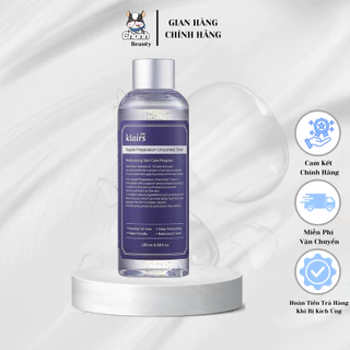 Klairs - Nước Hoa Hồng Không Mùi Dành Cho Da Nhạy Cảm Klairs Supple Preparation Unscented Toner 180ml