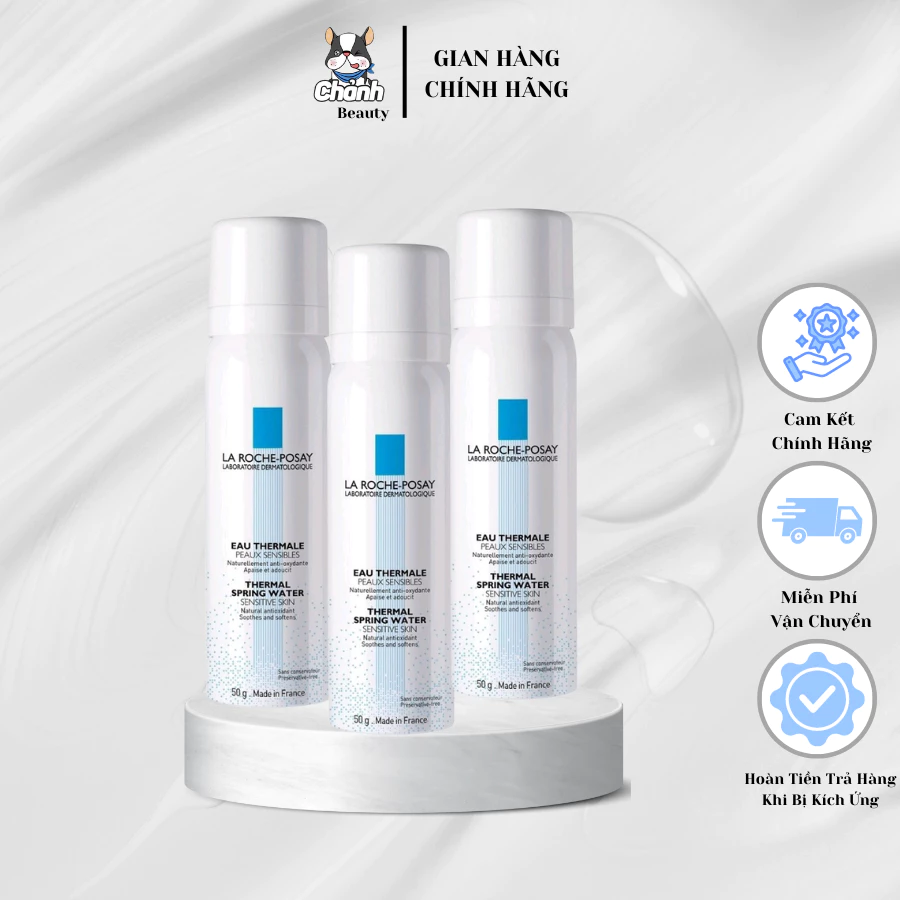 COMBO 3 CHAI 50ML - [TRẮNG] Xịt Khoáng La Roche-Posay Làm Dịu Và Bảo Vệ Da