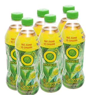 Nước Trà xanh Không độ ( 0 độ) chai nhựa 455ml (6 chai x 455ml)