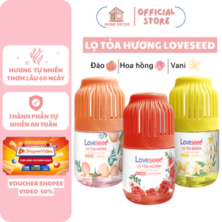 Lọ tỏa hương Loveseed hương thơm tự nhiên dễ chịu khử mùi, sáp thơm phòng thế hệ mới - Lọ thơm phòng dung tích 200ml