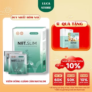 Giảm cân Nat Slim chính hãng Vicicorp viên uống Natslim X3 Trà thảo mộc giảm cân giảm mỡ bụng