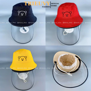 [2-6 tuổi 50-52cm] Nón bucket trẻ em Gấu kèm kính may sẵn, mũ tai bèo chống nắng cho bé trai/bé gái - TRIEUVY_FASHION