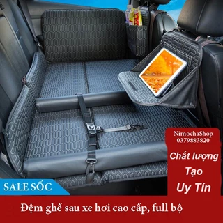 Đệm ô tô ghế sau không cần bơm, Nệm ô tô gấp gọn chịu tải 600kg, Giường ngủ ôtô chất liệu da cao cấp phù hợp mọi loại xe