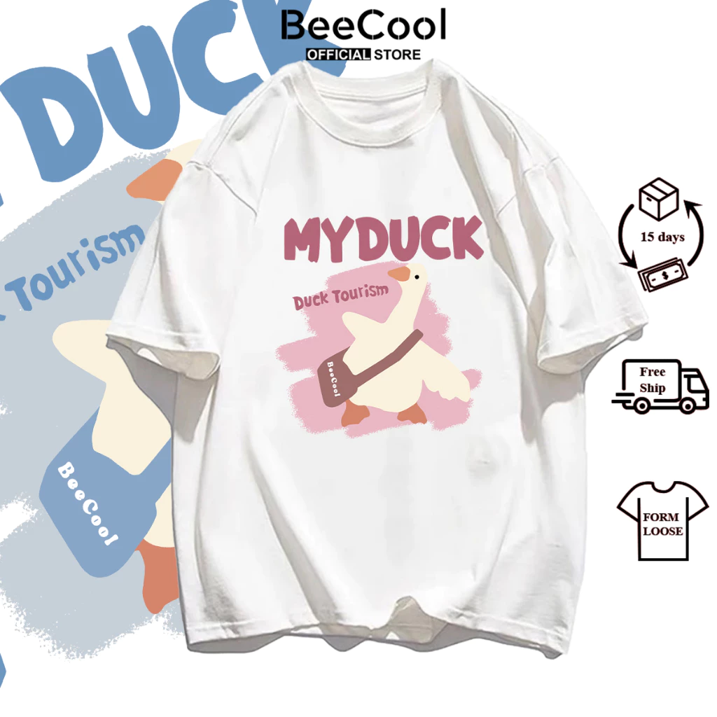 Áo thun form rộng BeeCool mẫu Vịt My Duck cặp đôi hot trend