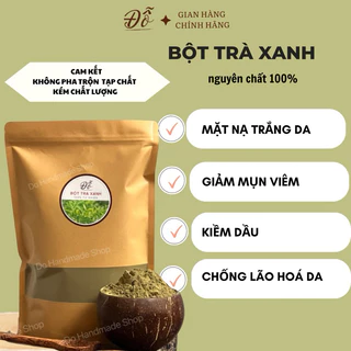 100G ; 250G Bột trà xanh làm đẹp nguyên chất handmade đã tách gân sạch, siêu mịn, làm mặt nạ  trắng da ,giảm mụn , thâm