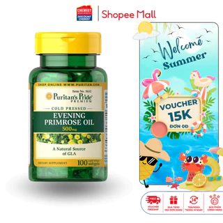 Tinh dầu hoa anh thảo Puritan's Pride Evening Primrose Oil 500 mg with GLA 100 viên