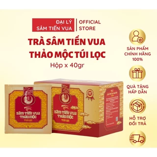 Trà Sâm Tiến Vua Thảo Mộc 40gr Trà Sâm Bố Chính Túi Lọc Hộp 20 Gói Hương Vị Thanh Mát, Bồi Bổ sức khỏe