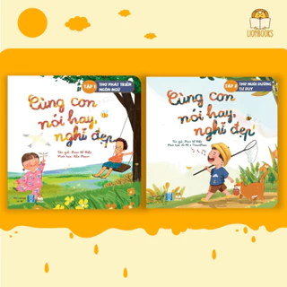 Sách - Cùng Con Nói Hay Nghĩ Đẹp 2 cuốn Bìa cứng - Sách thơ phát triển Tư duy và Ngôn ngữ cho bé 1-12 tuổi - Lionbooks