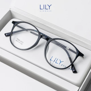 Gọng kính cận nam nữ LILYEYEWEAR kiểu dáng mắt tròn nhiều màu phù hợp nhiều khuôn mặt, dễ đeo dễ phối đồ  8151