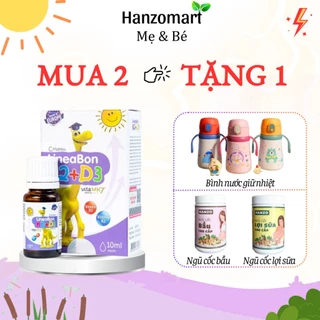 Combo 2 lọ Lineabon K2 D3 bổ sung vitamin D3 K2 giúp tăng hấp thu canxi cho trẻ - tặng quà