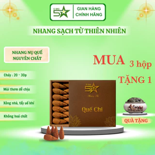 Nhang Nụ Quế 5SAO Xông Nhà, Thiền Định Giúp Gia Tăng Vượng Khí Và Thoải Mái Tinh Thần,Từ Vỏ Quế Nguyên Chất Hộp 45 Viên